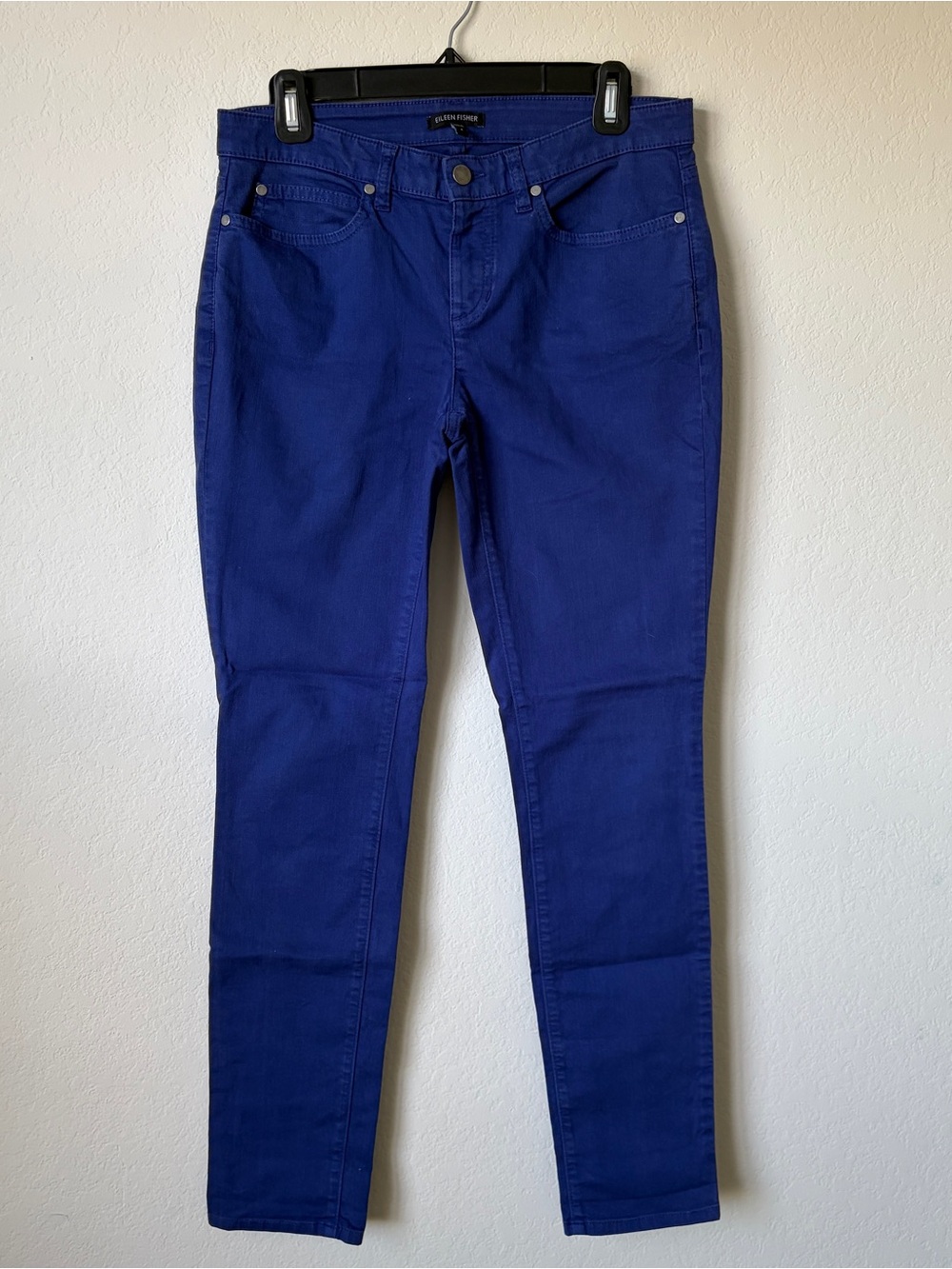 Eileen Fisher Womens 4 Purple Organic Cotton Skinny Jeans Stretch Denim Pants